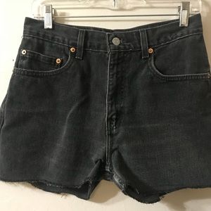 Vintage Levi’s 505 Black Cut Offs